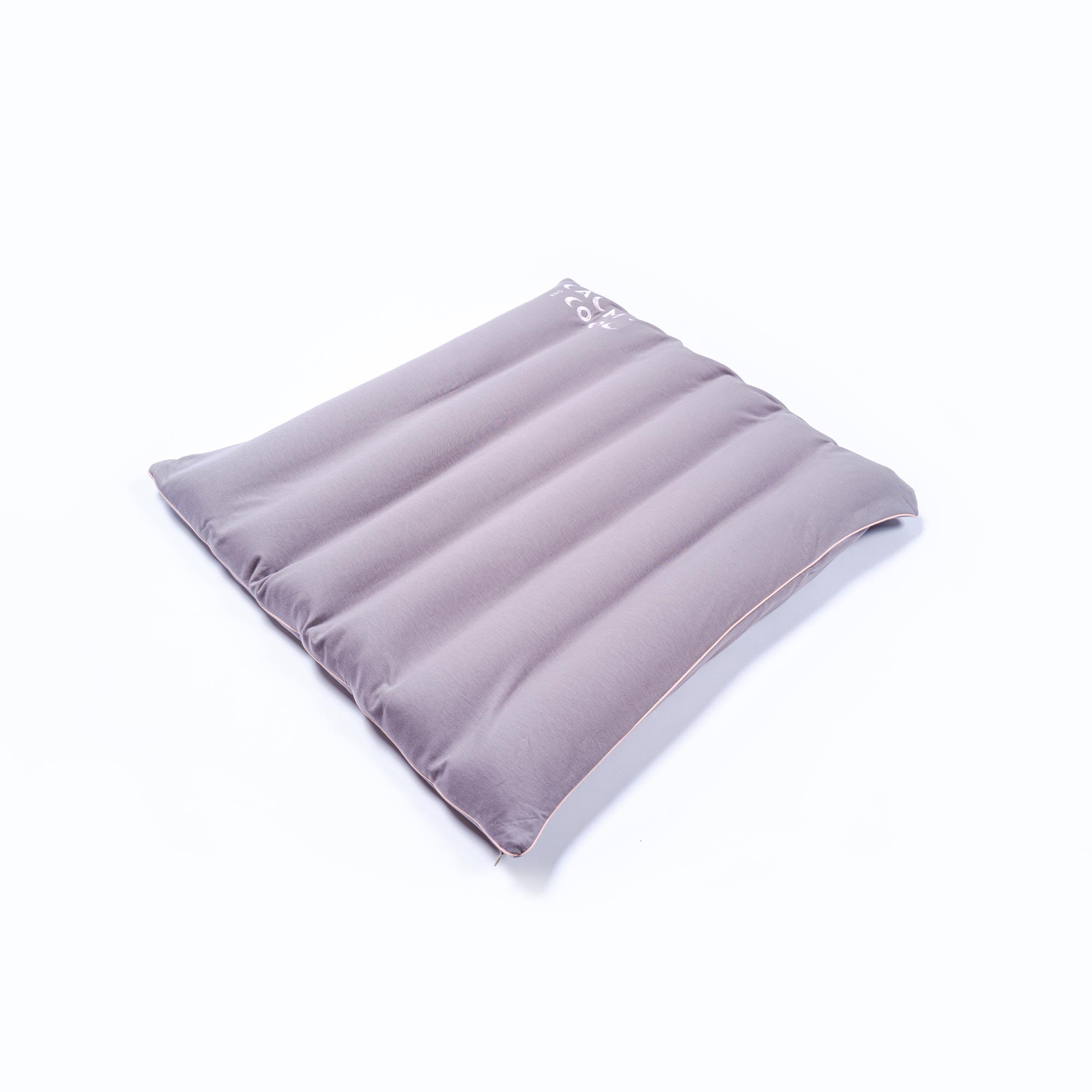 Gray inflatable cushion for comfortable seating and relaxation