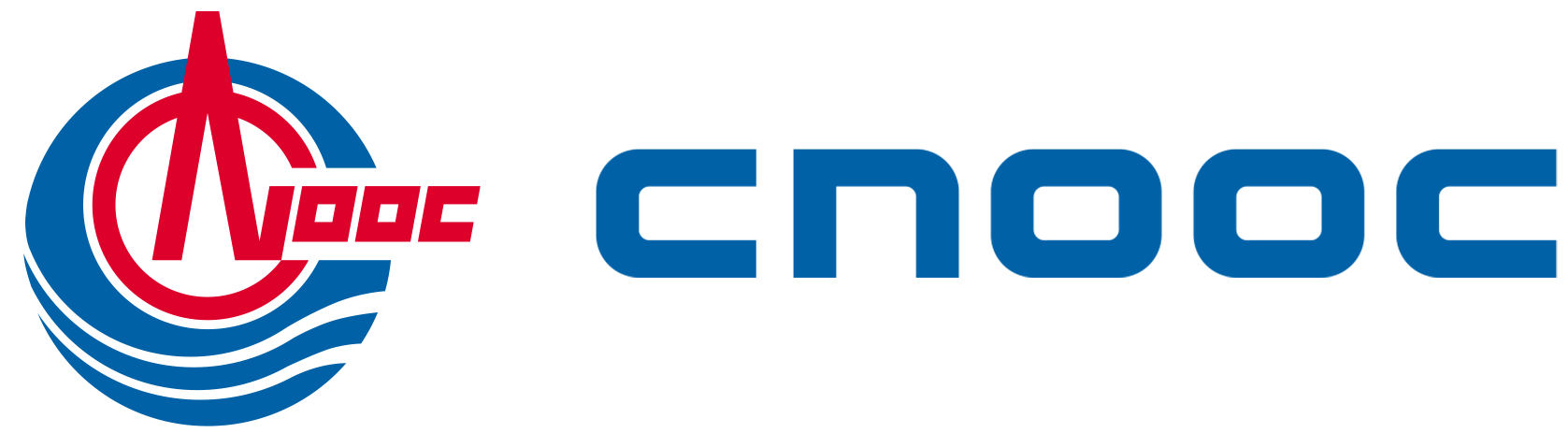 CNOOC logo with red and blue design elements and text